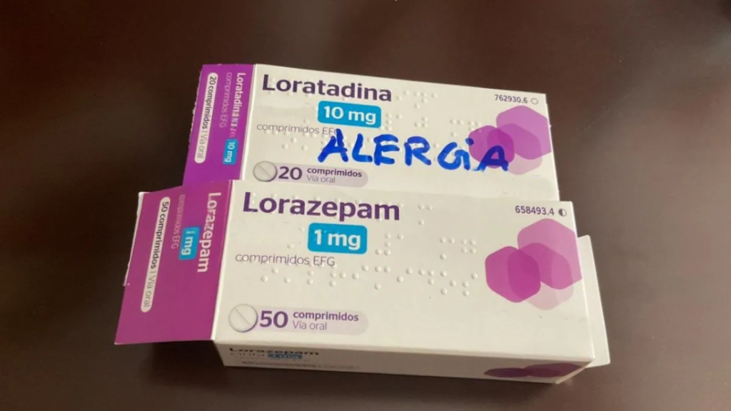 Lorazepam vs. Loratadina