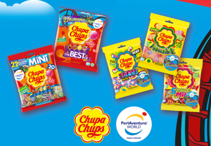 Promoción Port Aventura en bolsas de Chupa Chups