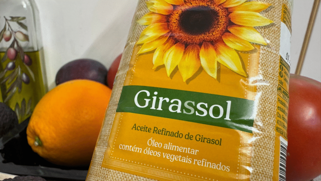 Botella de aceite de girasol