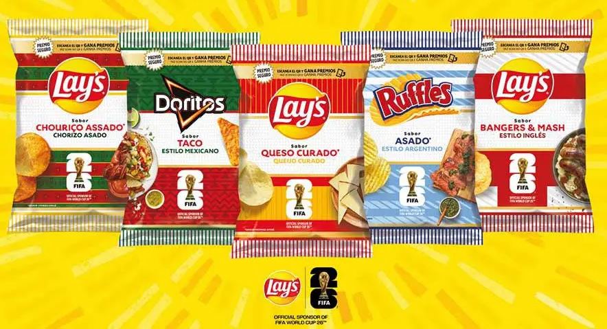 Ediciones limitadas Lays Mundial 2026 packaging
